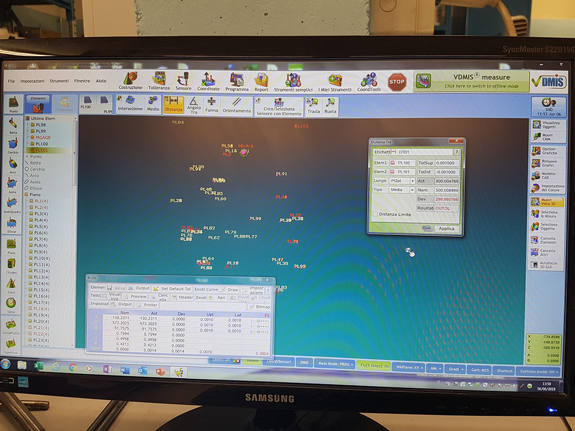 Programmi di misura geometrica 3D in uso sulle CMM